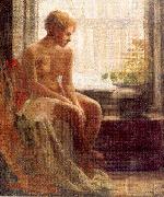 Mulhaupt, Frederick John Nude Seated by a Window France oil painting reproduction